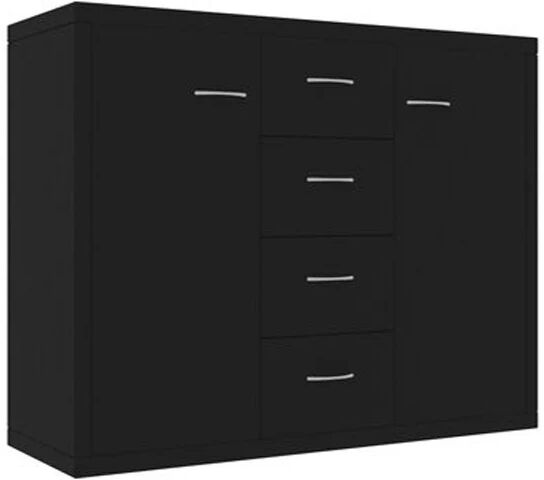 Unbranded Sideboard Black 88X30X65 Cm Chipboard