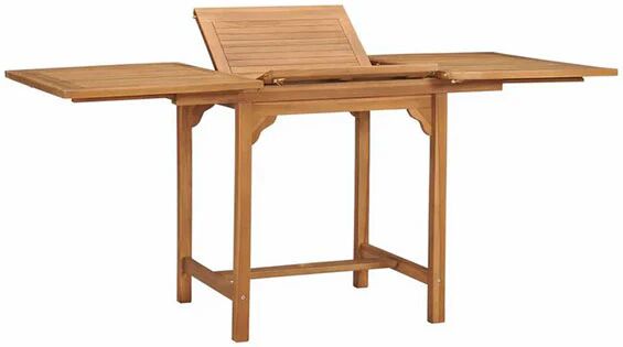 Unbranded Extending Garden Table 110 To 160 X 80 X 75Cm Solid Teak Wood