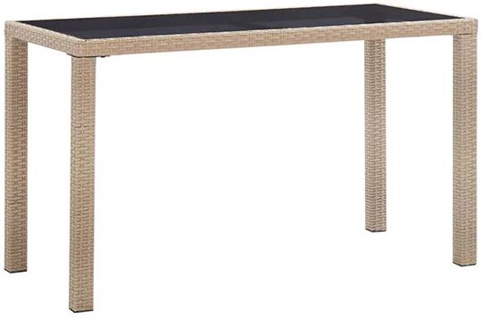 Unbranded Garden Table 123X60X74 Cm Poly Rattan