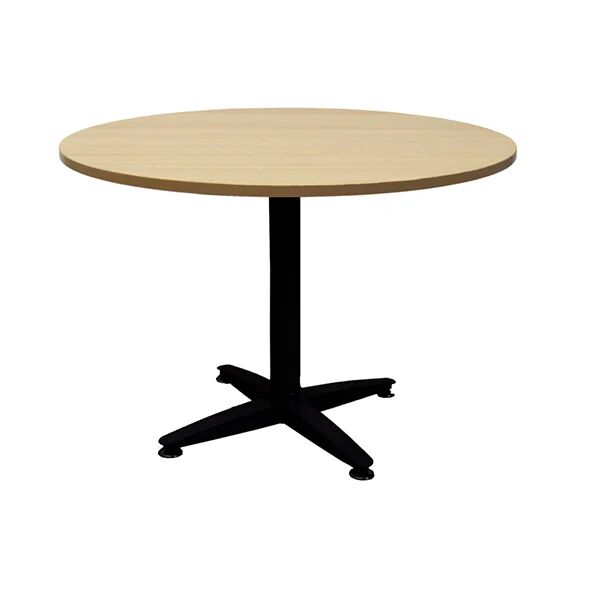 Unbranded Swift Reach 4 Star Round Table 900Mm Natural Oak Black