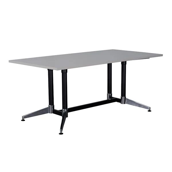 Unbranded Hurricane Boardroom Table Dual Post 2 Piece Top Double Stage Grey