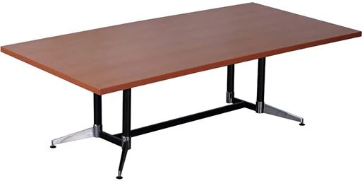 Unbranded Hurricane Boardroom Table Dual Post 1 Piece Top Single Stage Cherry