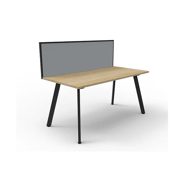 Unbranded Eternal 1 Person 1 Workstation With Screen 1500 X 780 X 730Mm Oak Blck
