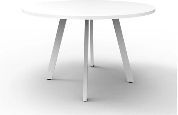 Unbranded Perpetuity Round Meeting Table 1200Mm Natural White White