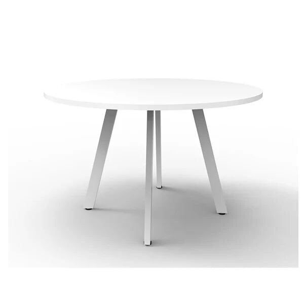 Unbranded Perpetuity Round Meeting Table 900Mm Natural White White