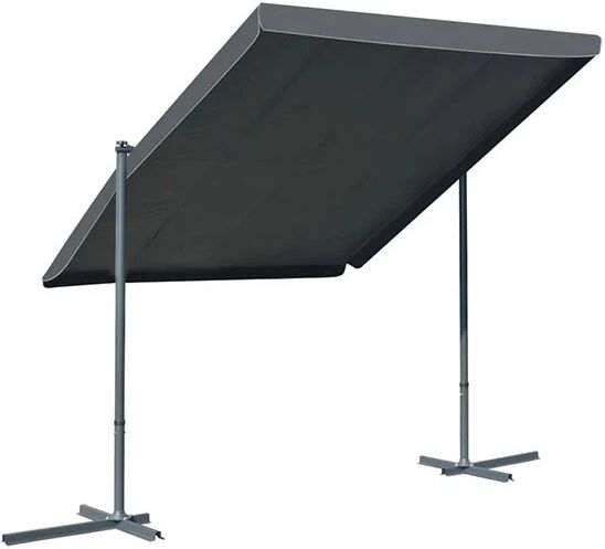 Unbranded Gazebo With Tiltable Retractable Roof 350X253X196 Cm Anthracite