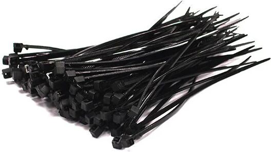 Unbranded Cable Ties Nylon 380 Mm X 7 Mm Black Bag Of 100