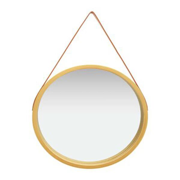 Unbranded Wall Mirror With Strap 60 Cm Gold