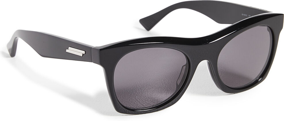 Bottega Veneta New Entry Acetate Square Sunglasses Shiny Black One Size  Shiny Black  size:One Size