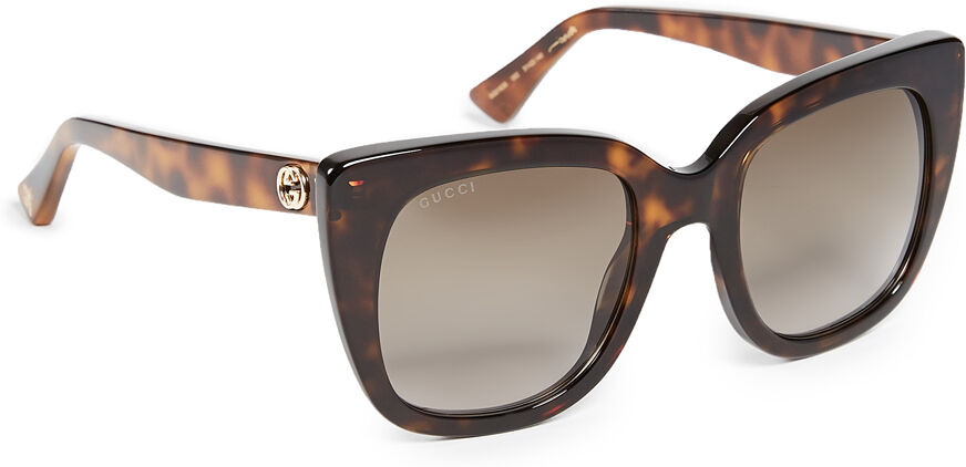 Gucci Square Sunglasses Havana/Brown One Size  Havana/Brown  size:One Size