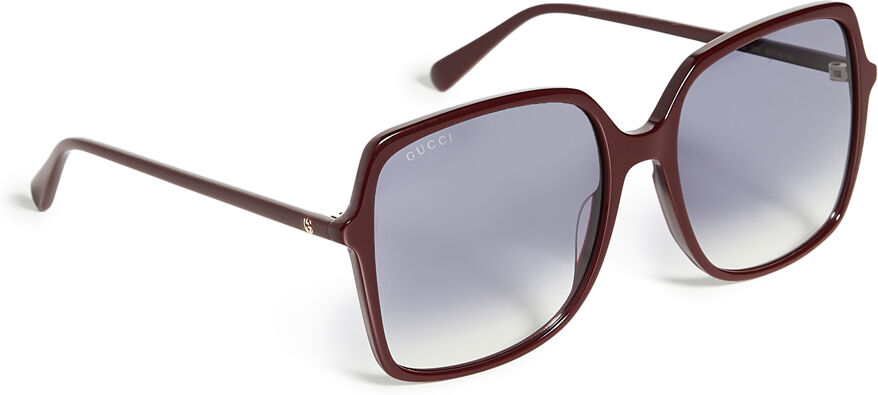 Gucci Ultralight Acetate Square Sunglasses Burgundy/Blue One Size  Burgundy/Blue  size:One Size