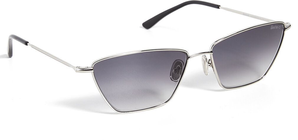 Illesteva Lima Silver w/ Grey Gradient Lenses Silver One Size  Silver  size:One Size