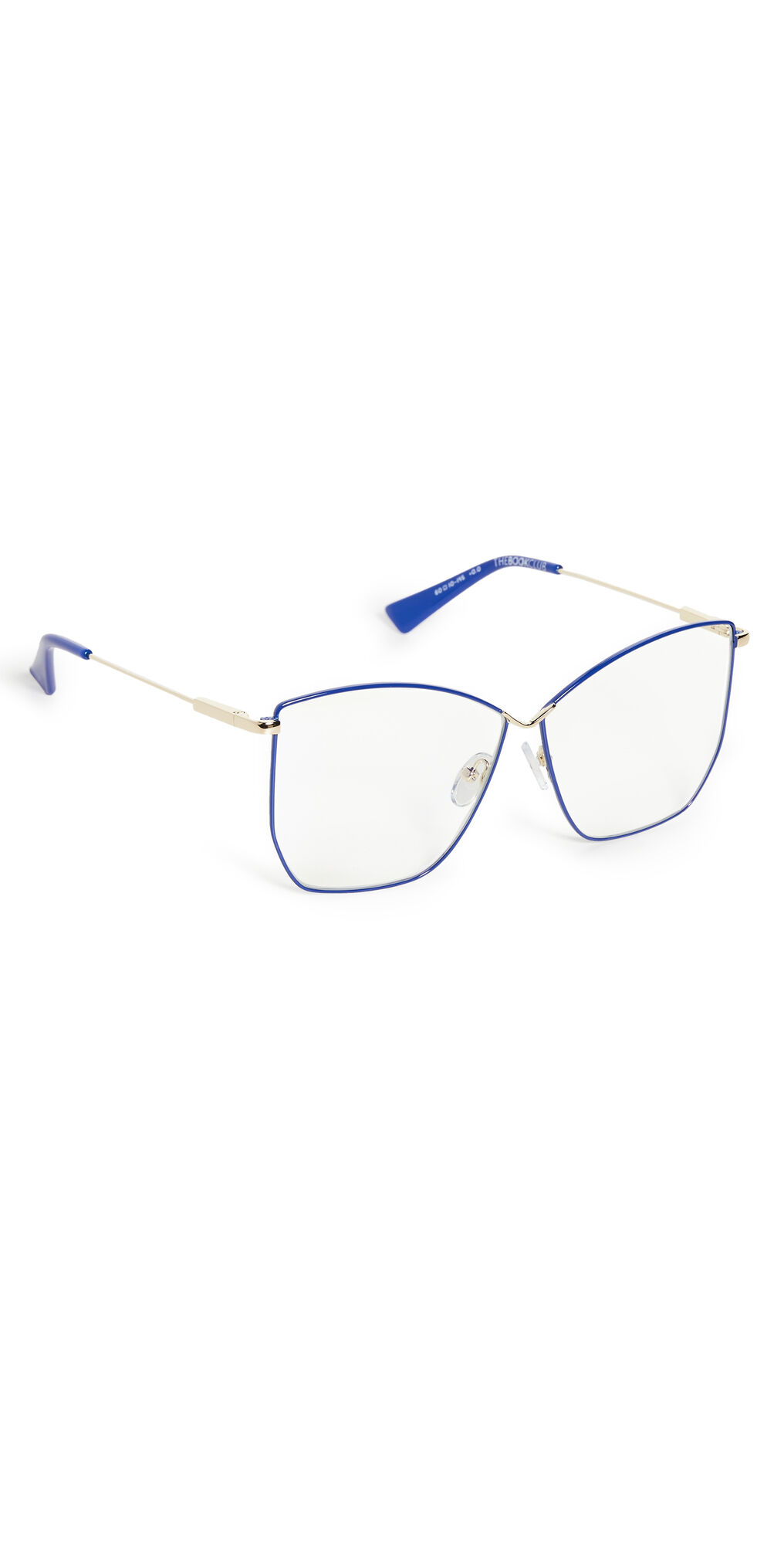 The Book Club Wry Centrality Blue Light Glasses Cobalt One Size  Cobalt  size:One Size