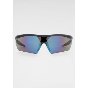 BACK IN BLACK Eyewear Sonnenbrille, Leicht verspiegelte Gläser schwarz-blau Größe