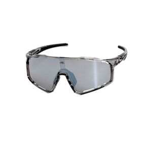F2 Sonnenbrille, Unisex Sportbrille mit Monoscheibe grau-schwarz Größe