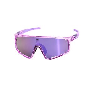 F2 Sonnenbrille, Unisex Sportbrille mit Monoscheibe violett Größe