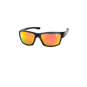 F2 Sonnenbrille, Schmale unisex Sportbrille, polarisierende Gläser, Vollrand dunkelgrau transparent-schwarz Größe