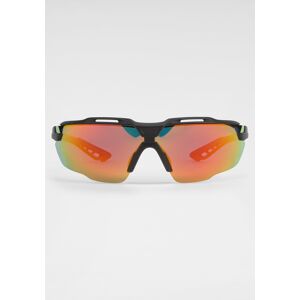 BACK IN BLACK Eyewear Sonnenbrille, mit gebogenen Gläsern schwarz-orange Größe