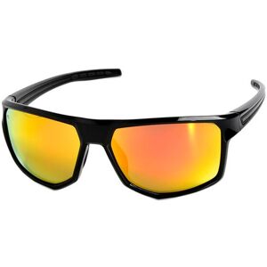 F2 Sonnenbrille, Eckige unisex Sportbrille, polarisierende Gläser, Vollrand schwarz Größe