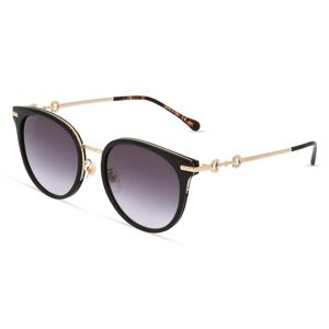 Kering Eyewear Gucci GG1015SK Damen-Sonnenbrille Vollrand Panto Kunststoff-Gestell, schwarz