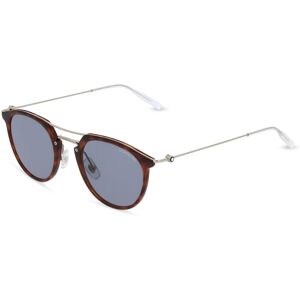 Kering Eyewear Montblanc MB0204S Herren-Sonnenbrille Vollrand Pilot Kunststoff-Gestell, braun