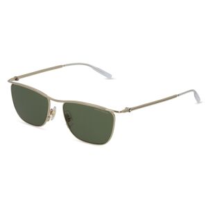 Kering Eyewear Montblanc MB0167S Herren-Sonnenbrille Vollrand Eckig Metall-Gestell, gold