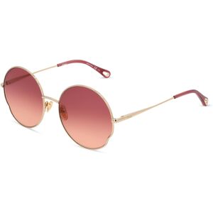 Kering Eyewear Chloé CH0095S Damen-Sonnenbrille Vollrand Oval Metall-Gestell, gold