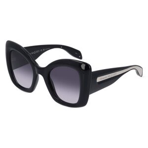 Kering Eyewear ALEXANDER MC QUEEN AM0402S Damen-Sonnenbrille Vollrand Butterfly Kunststoff-Gestell, schwarz