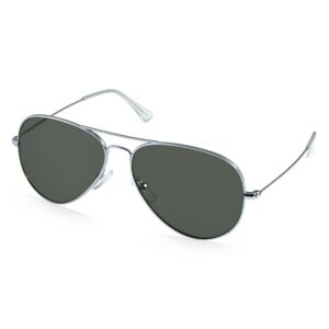 Fielmann ROW Fielmann BD 277 SUN CL Unisex-Sonnenbrille Vollrand Pilot Edelstahl-Gestell, silber