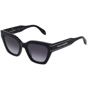 Kering Eyewear ALEXANDER MC QUEEN AM0398S Damen-Sonnenbrille Vollrand Butterfly Kunststoff-Gestell, schwarz