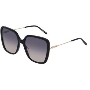 Kering Eyewear CHLOE CH0173S Damen-Sonnenbrille Vollrand Eckig Kunststoff-Gestell, schwarz