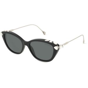 Luxottica Swarovski SK6010 Damen-Sonnenbrille Vollrand Butterfly Acetat-Gestell, schwarz