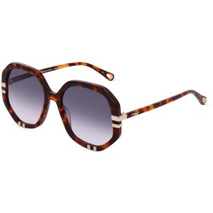 Kering Eyewear Chloé CH0105S Unisex-Sonnenbrille Vollrand Achteckig Bio-Acetat-Gestell, braun