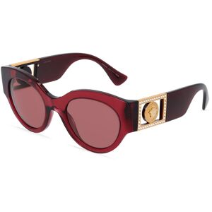 Luxottica VERSACE VE4438B Damen-Sonnenbrille Vollrand Butterfly Acetat-Gestell, rot