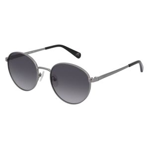 Marcolin Deutschland GUESS GU5214 Unisex-Sonnenbrille Vollrand Rund Metall-Gestell, grau