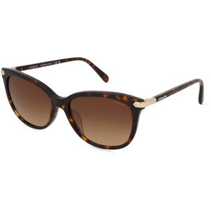 Luxottica COACH HC8378U Damen-Sonnenbrille Vollrand Butterfly Acetat-Gestell, braun