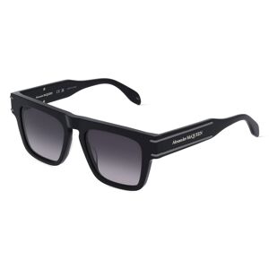 Kering Eyewear ALEXANDER MC QUEEN AM0397S Herren-Sonnenbrille Vollrand Eckig Kunststoff-Gestell, schwarz