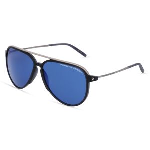 Rodenstock Porsche Design 8912 Herren-Sonnenbrille Vollrand Pilot Kunststoff-Gestell, silber