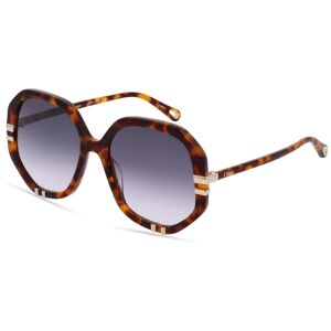 Kering Eyewear Chloé CH0105S Unisex-Sonnenbrille Vollrand Achteckig Bio-Acetat-Gestell, braun