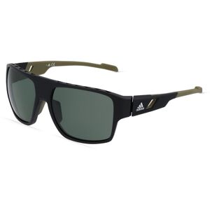 Marcolin Deutschland Adidas SP0046 Herren-Sonnenbrille Vollrand Eckig Kunststoff-Gestell, schwarz