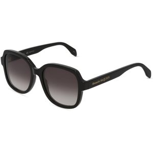 Kering Eyewear Alexander McQueen AM0300S Damen-Sonnenbrille Vollrand Eckig Kunststoff-Gestell, schwarz