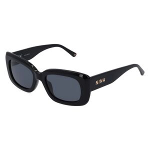 De Rigo NINA RICCI NRISNR262 Damen-Sonnenbrille Vollrand Eckig Kunststoff-Gestell, schwarz