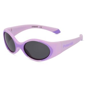 Safilo Polaroid PLD 8037/S Kinder-Sonnenbrille Vollrand Oval Kunststoff-Gestell, lila