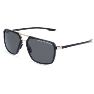 Rodenstock Porsche Design 8934 Herren-Sonnenbrille Vollrand Pilot Kunststoff-Gestell, schwarz