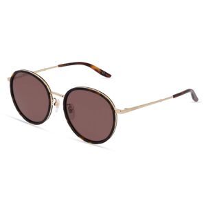 Kering Eyewear Gucci GG0677SK Unisex-Sonnenbrille Vollrand Rund Metall-Gestell, gold