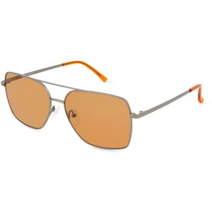 Fielmann BD 557 SUN FA Herren-Sonnenbrille Vollrand Eckig Edelstahl-Gestell, grau