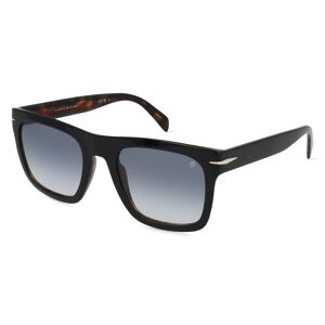 Safilo David Beckham DB 7000/S FLAT Herren-Sonnenbrille Vollrand Eckig Kunststoff-Gestell, schwarz