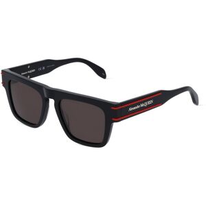 Kering Eyewear ALEXANDER MC QUEEN AM0397S Herren-Sonnenbrille Vollrand Eckig Kunststoff-Gestell, schwarz