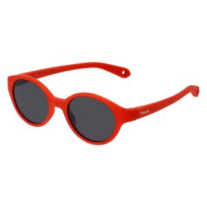 Safilo POLAROID PLD K007/S Kinder-Sonnenbrille Vollrand Oval Acetat-Gestell, rot