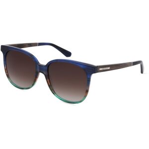 Masterdis Woodfellas 11713 ASPECT Damen-Sonnenbrille Vollrand Butterfly Holz Acetate-Gestell, schwarz